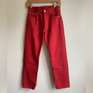 Red Levi’s 501’s 29x30